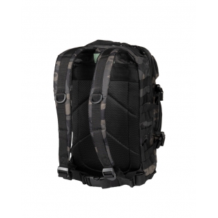 Mochila tática militar MilTec US Assault de 36 litros, camuflagem escura, com fecho frontal em velcro. 2
