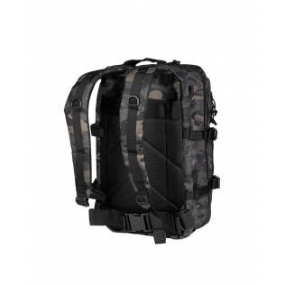 Mochila tática militar MilTec US Assault LG de 36 litros com corte a laser e camuflagem escura. 2