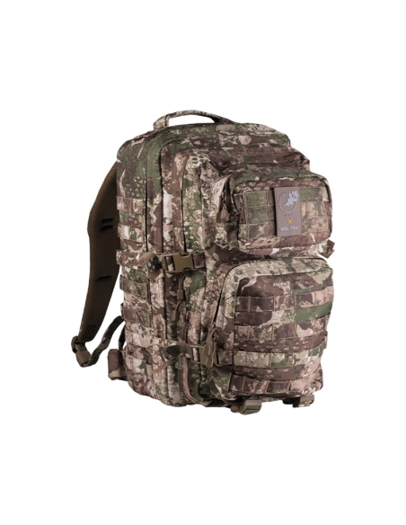 Mochila tática militar MilTec US Assault Phantomleaf Wasp I Z2 de 36 litros com fecho frontal em velcro.