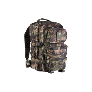 Mochila tática militar MilTec US Assault Phantomleaf Wasp I Z3A de 36 litros com fecho frontal em velcro.