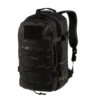 Mochila tática militar Helikon-Tex Raccoon MK2 de 20 litros, cor Multicam preta.
