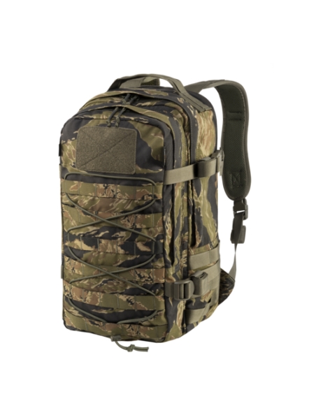 Mochila tática militar Helikon-Tex Raccoon MK2 de 20 litros com estampa de tigre.
