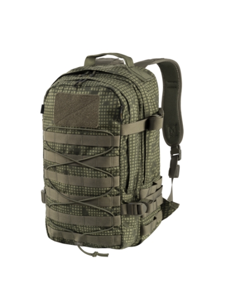 Mochila tática militar Helikon-Tex Raccoon MK2 de 20 litros, camuflagem noturna do deserto.