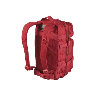Mochila tática militar MilTec US Assault SM de 20 litros, vermelha, com fecho frontal em velcro. 2