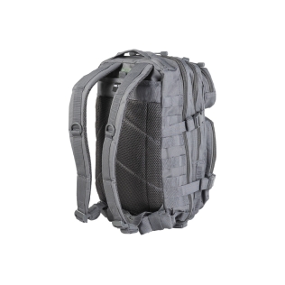 Mochila tática militar MilTec US Assault SM de 20 litros, cinza urbano, com fecho frontal em velcro. 2