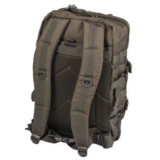 Mochila tática militar MilTec US Assault LG de 36 litros, verde com fecho frontal em velcro. 2