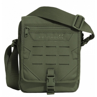 Bolsa tiracolo Messenger Pentagon na cor verde
