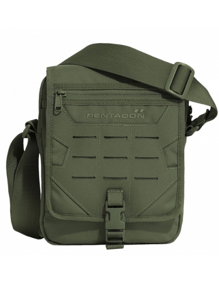 Bolsa tiracolo Messenger Pentagon na cor verde