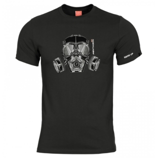 Camiseta com máscara de gás preta Pentagon