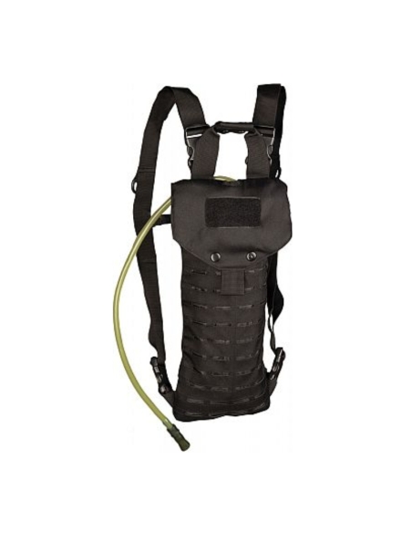 Mochila tática de hidratação MilTec Laser Cut 2.5L preta