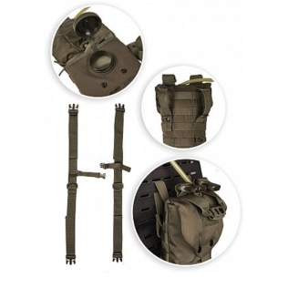 Mochila tática de hidratação MilTec Laser Cut 2.5L preta 2