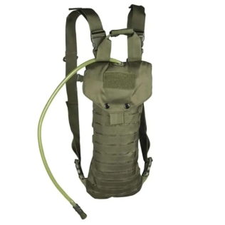 Mochila tática de hidratação MilTec Laser Cut de 2,5 litros, verde-oliva