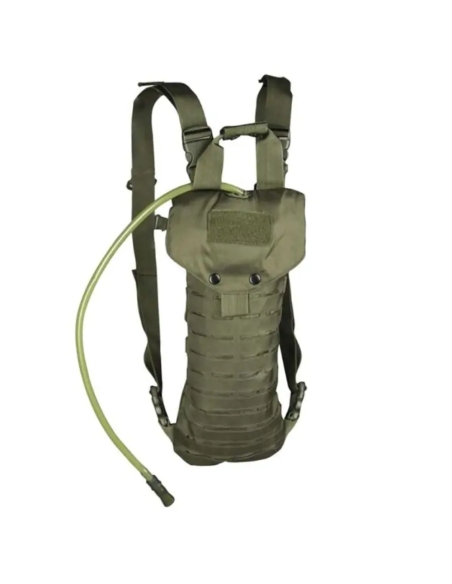 Mochila tática de hidratação MilTec Laser Cut de 2,5 litros, verde-oliva