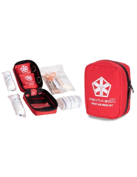 Kit de primeiros socorros vermelho "HIPÓCRATES" do Pentágono