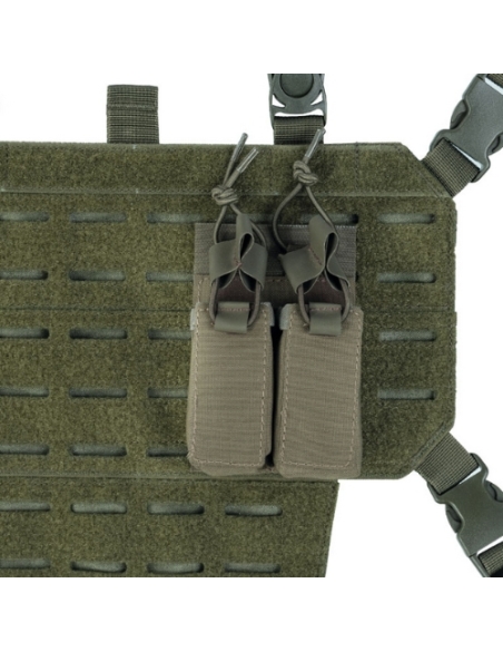 Porta-carregador duplo para pistola MilTec na cor verde-oliva