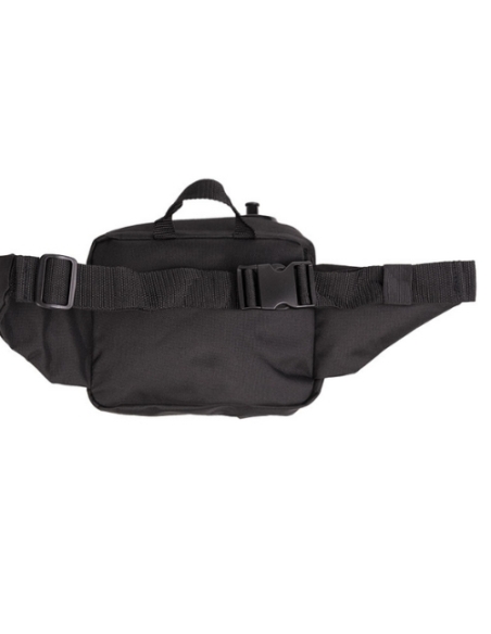Bolsa de cintura tática MilTec com cantil, preta.