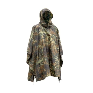 Poncho de chuva militar MILTEC Ripstop Flecktarn