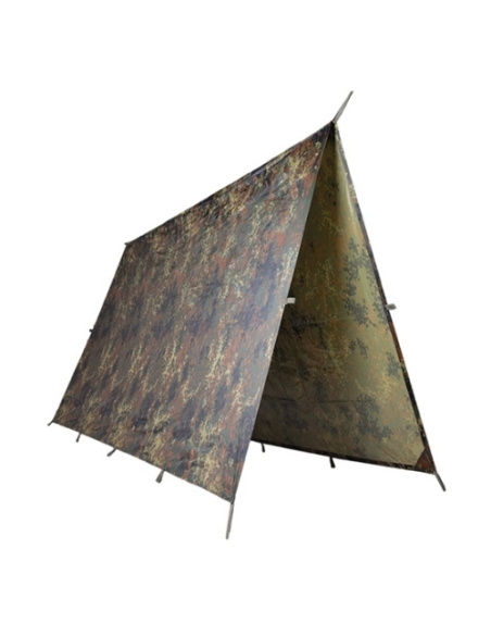 Lona improvisada de 3x3m com camuflagem MilTec FLECTAR
