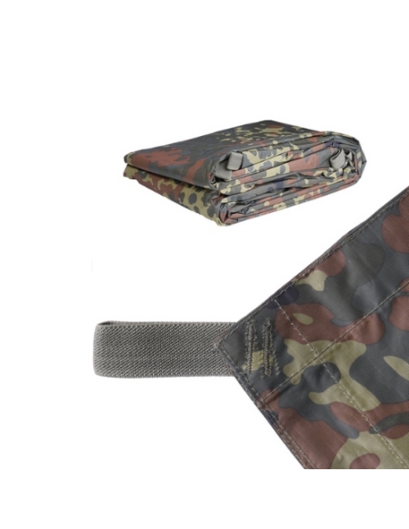 Lona improvisada de 3x3m com camuflagem MilTec FLECTAR