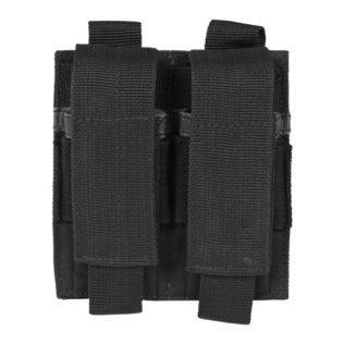 Porta-carregador duplo MilTec para pistola, sistema Molle, preto.