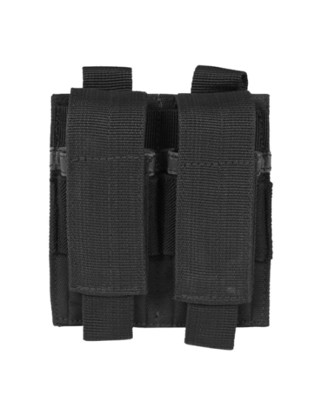 Porta-carregador duplo MilTec para pistola, sistema Molle, preto.