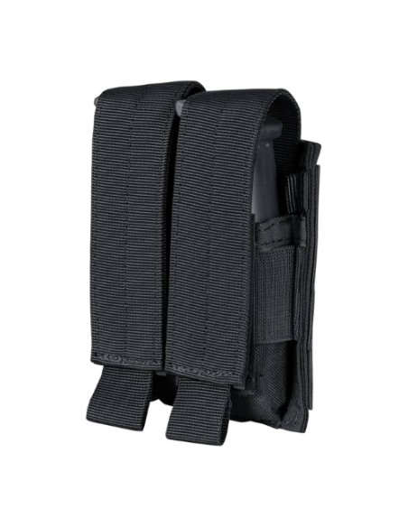 Porta-carregador duplo MilTec para pistola, sistema Molle, preto.