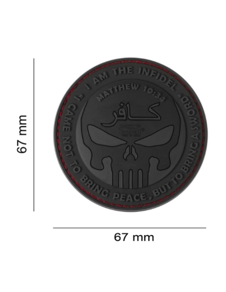 Patch de borracha 3D THE IFIDEL PUNISHER BLACK OPS JTG